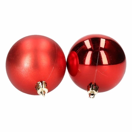 Rode kerstballen 28 stuks 6 cm
