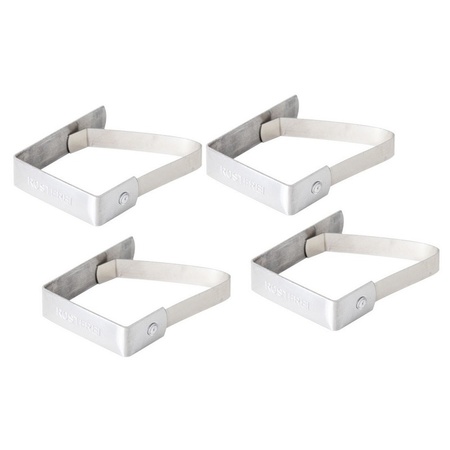 Stainless steel tablecloth clamps 4x pieces