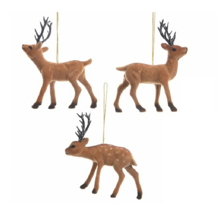 Set of 3x Christmas tree hangers reindeers 13 cm