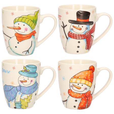 Christmas snowmen chocolatemilk cups 
