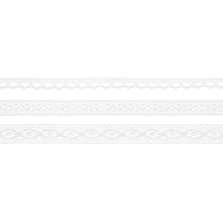 3x cotton laces white 