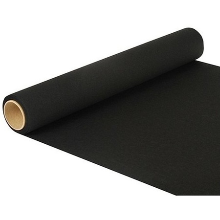 Tafelloper zwart 500 x 40 cm papier