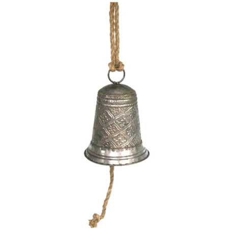 Garden/home decoration bell 12 x 17 cm iron