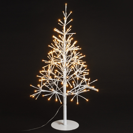 Verlichte witte boompjes / lichtbomen 88 x 50 cm kerstdecoraties