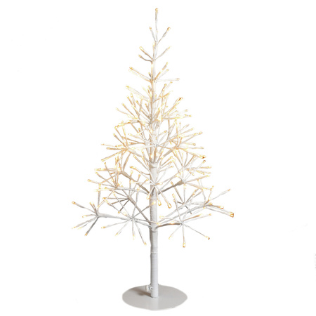 Verlichte witte boompjes / lichtbomen 88 x 50 cm kerstdecoraties