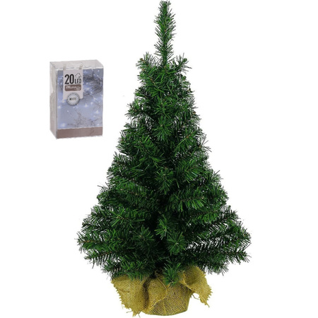 Artificial christmas tree 45 cm with bright white lights