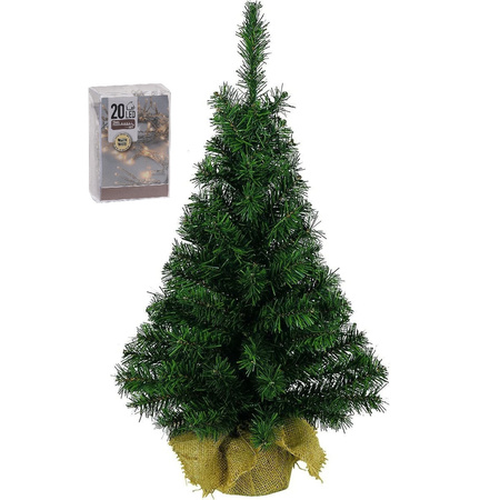 Artificial christmas tree 45 cm with warm white lights